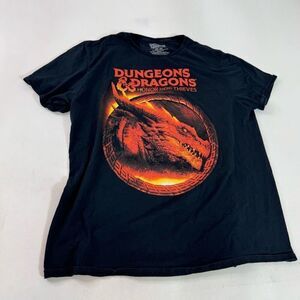 Dungeons & Dragons T Shirt Mens 2XL Black Orange Logo Short Sleeve Graphic